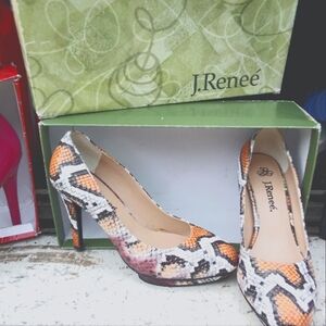 J Renee Snakeskin heels